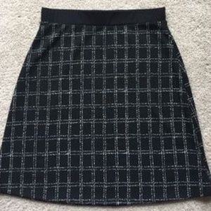 Black skirt with white striping